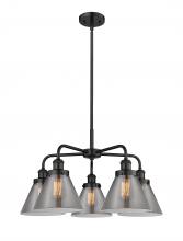 Innovations Lighting 916-5CR-BK-G43 - Cone - 5 Light - 26 inch - Matte Black - Chandelier