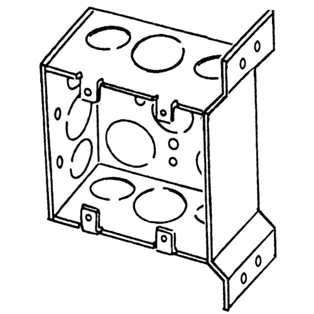 BX SQ CRNR SW 4X2-1/8 2 GNG VERT BRCKT