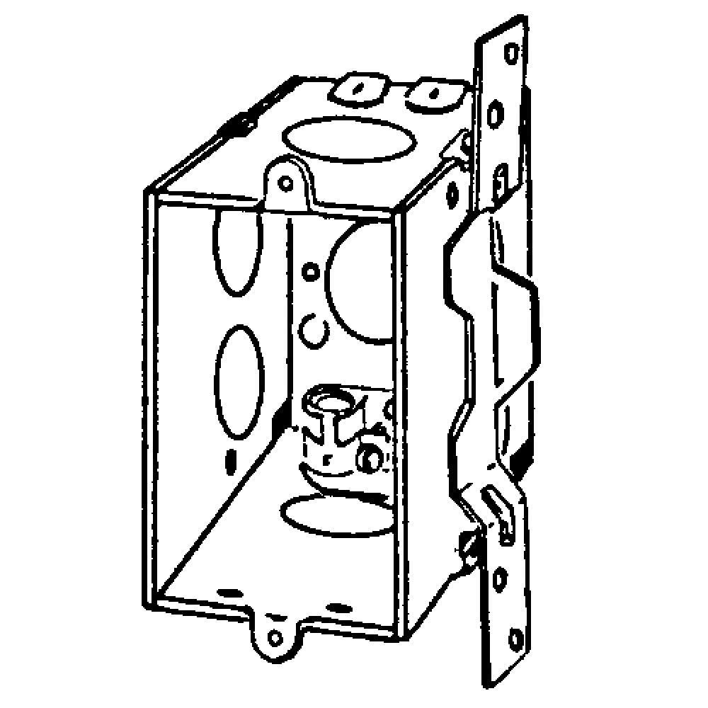 BX SQ SW 3X2X2-3/4 PLN VERT BRCKT CL13