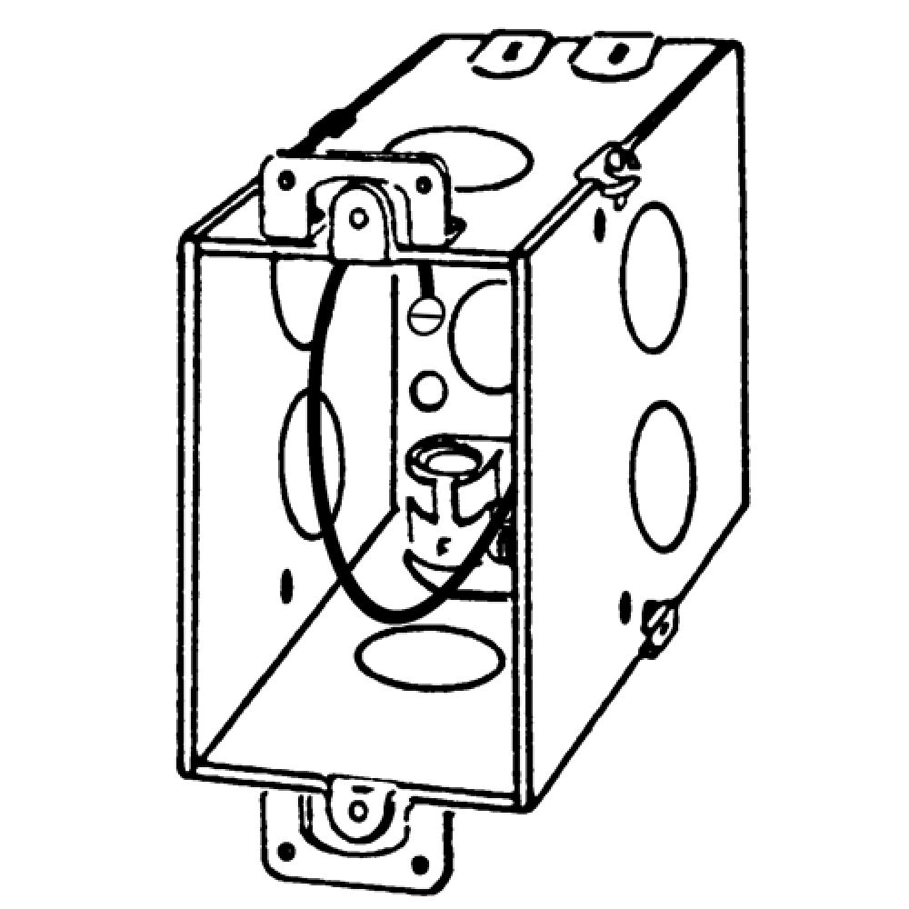 BX SQ CRNR SW 3X2X3-1/2 PLSTR EARS GRD