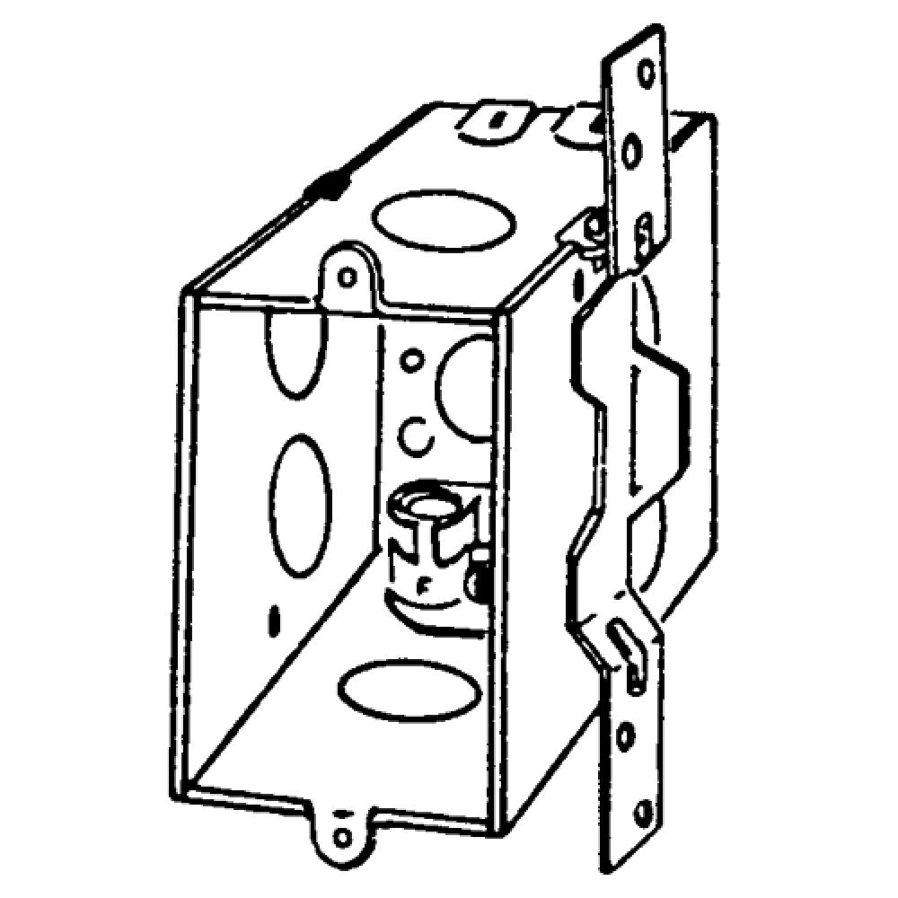 BX SQ SW 3X2X3-1/2 PLN VERT BRCKT CL13