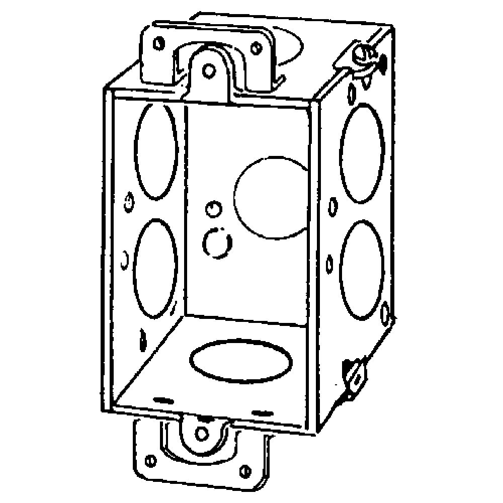 BX SQ SW 3X2X2-1/2  PLSTR EARS 3/4  KO