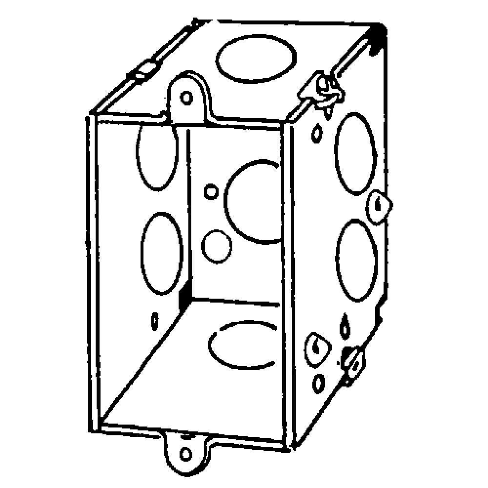 BX SQ CRNR SW 3X2X2-3/4 NAIL HOLES BOSS