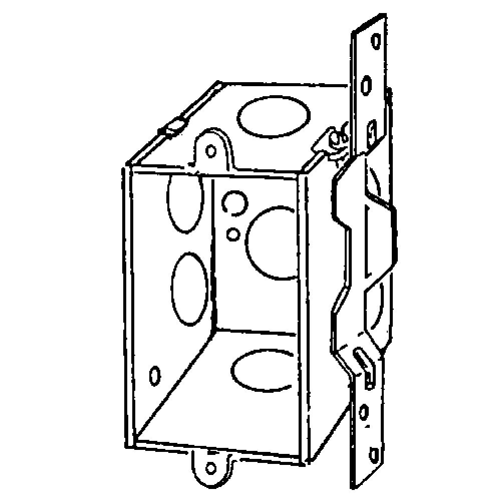 BX SQ CRNR SW 3X2X2-3/4 VERT BRCKT