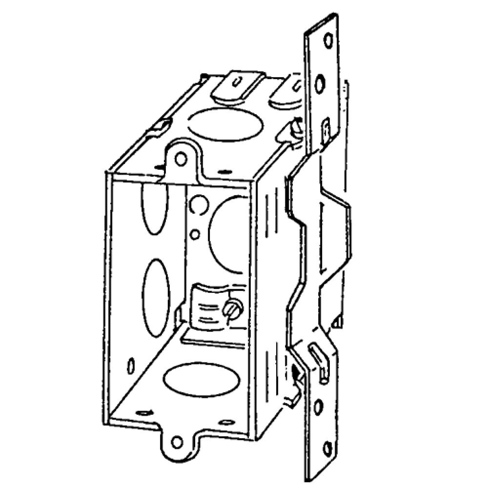 BX SQ CRNR SW 3X2X3-1/2 VERT BRCKT