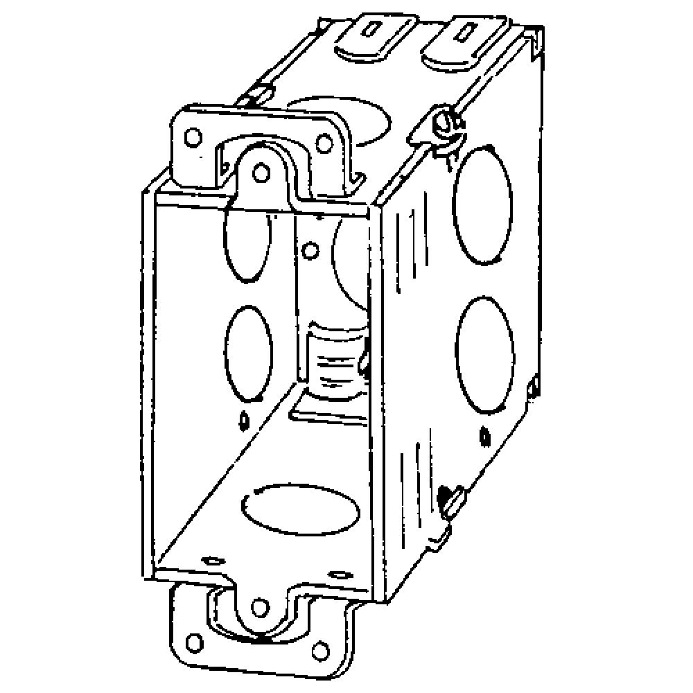 BX SQ CRNR SW 3X2X3-1/2 NL HLS PLST EARS