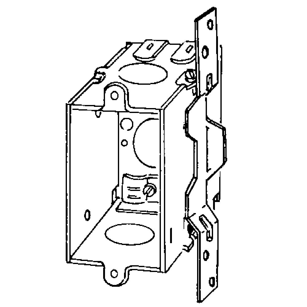 BX SQ CRNR SW 3X2X2-1/2 NL BRCKT SET 3/4