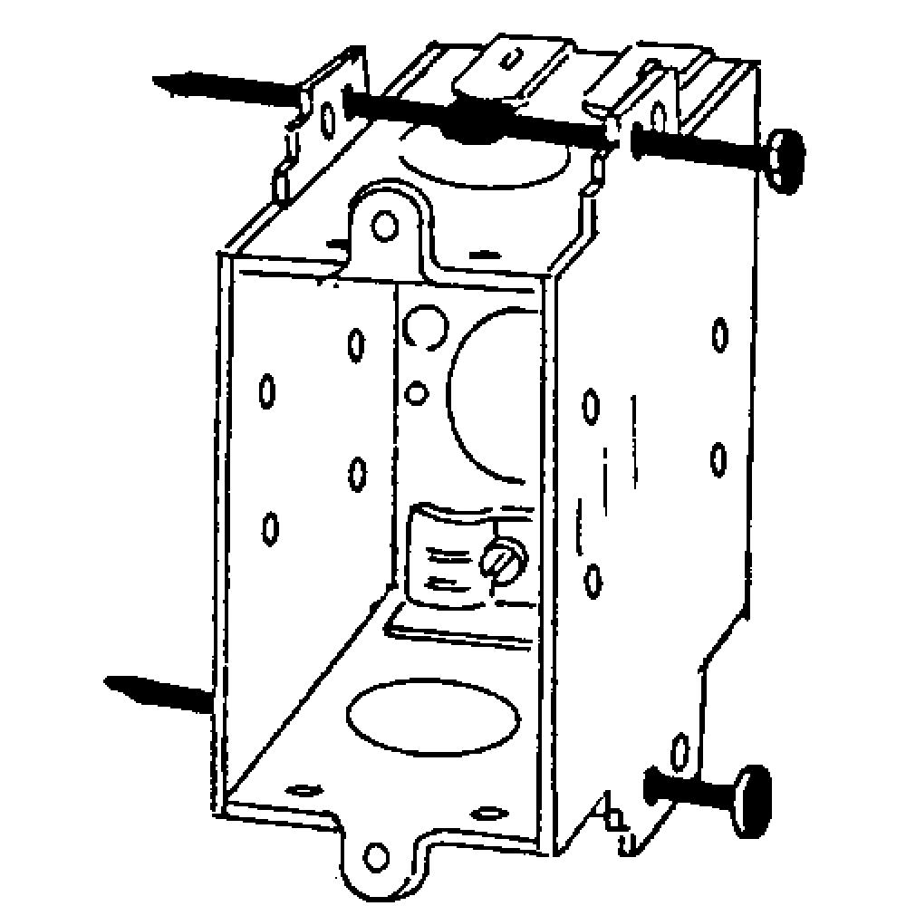 BX SQ CRNR SW 3X2X2-1/2 NL BRCKT W NLS