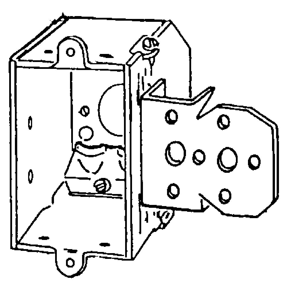 BOX 3 X 2 X 2-1/4 BVLD SW NL BRKT CL20