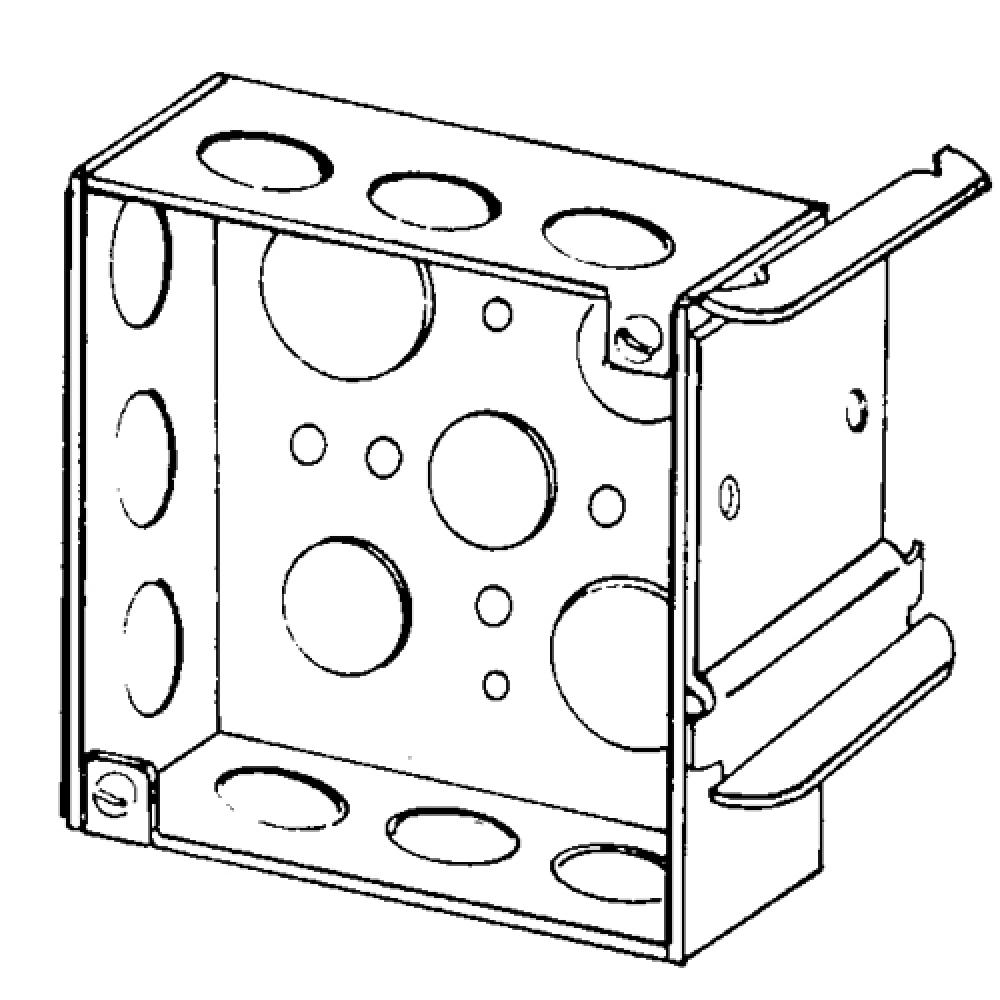 BX 4 IN SQ 1-1/2 DEEP 2-1/2 MTL STUD