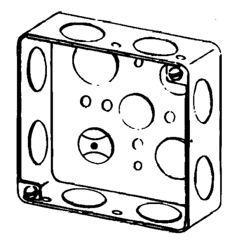 BOX 4 IN SQ 1-1/2 DEEP DRAWN 3/4 KOS