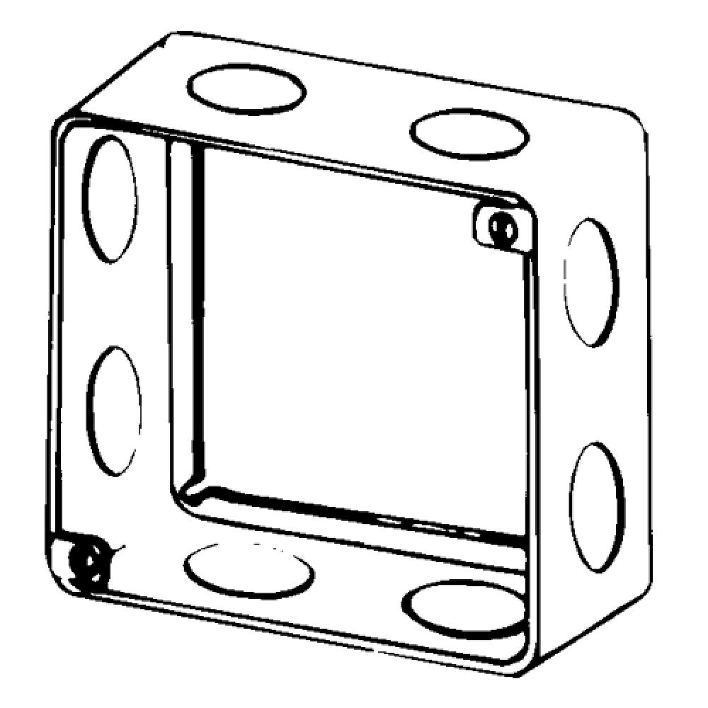 RING EXT 4 IN SQ DRAWN 3/4 IN KOS