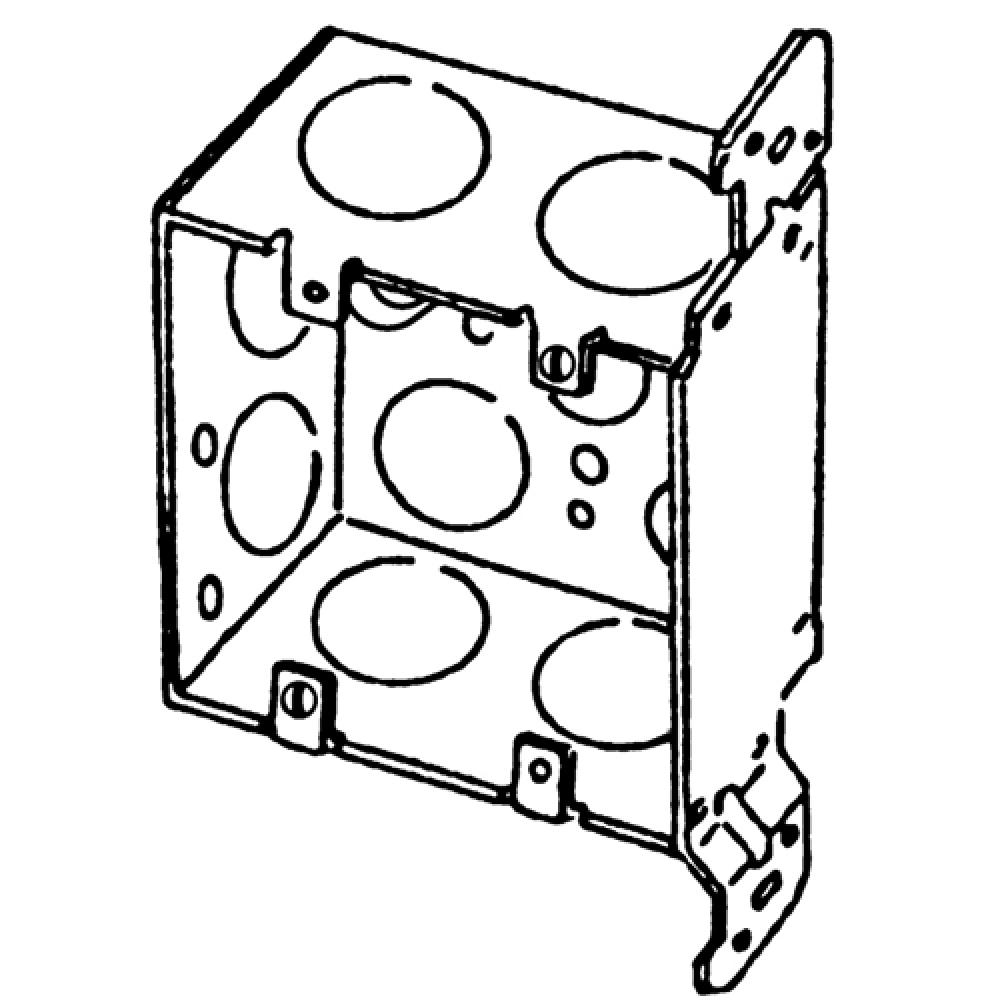 BX 4-11/16 SQ 2-1/8 DP 1 IN KO VERT BRKT