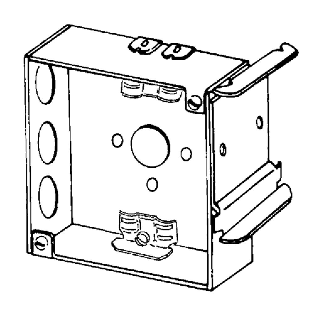 4 IN SQ 1-1/2 D BOX STUD BRKT