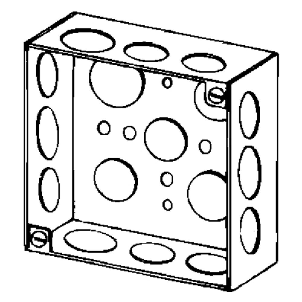 BX 4 IN SQ 1-1/2 DEEP WELDED 1/2/4 KOS