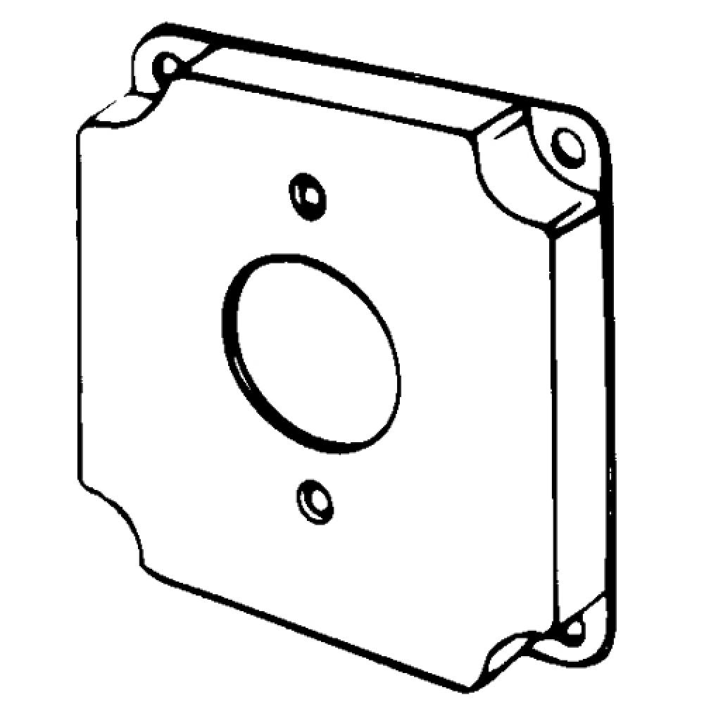 4 IN SQ CVR SGL RCPT