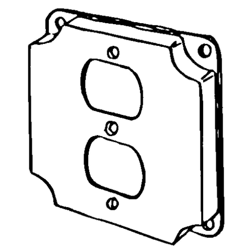 4 IN SQ CVR DPLX RCPT NEC