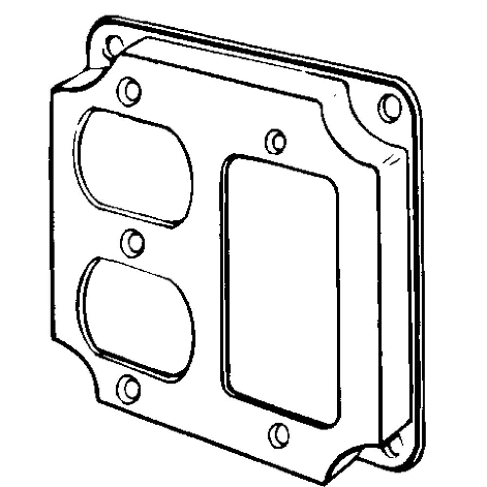 4 IN SQ CVR DPLX RCPT NEC/GFCI