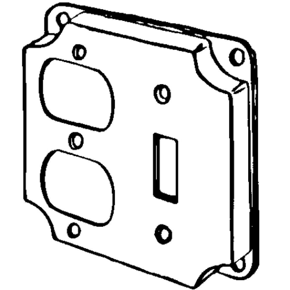 4 IN SQ CVR DPLX RCPT NEC/TGGL