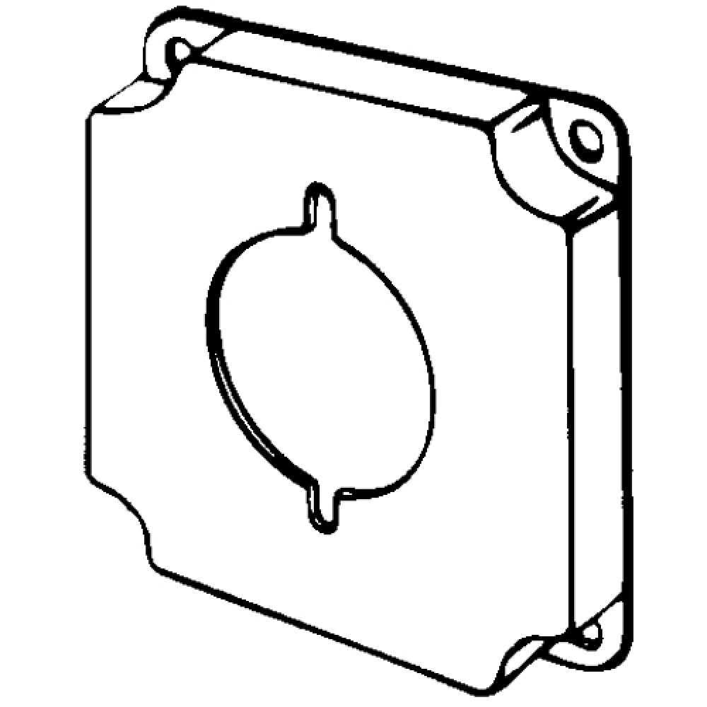 4 IN SQ CVR 30-50 SGL RCPT