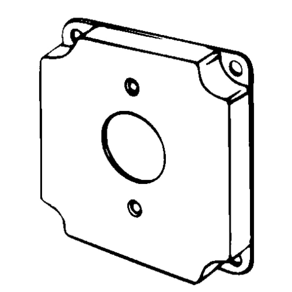 4 IN SQ CVR SGL 20A TWIST LOCK