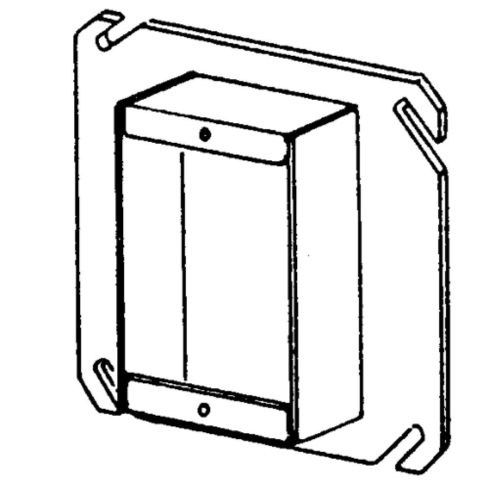 4 IN SQ CVR 2 IN RSD SGL DVC