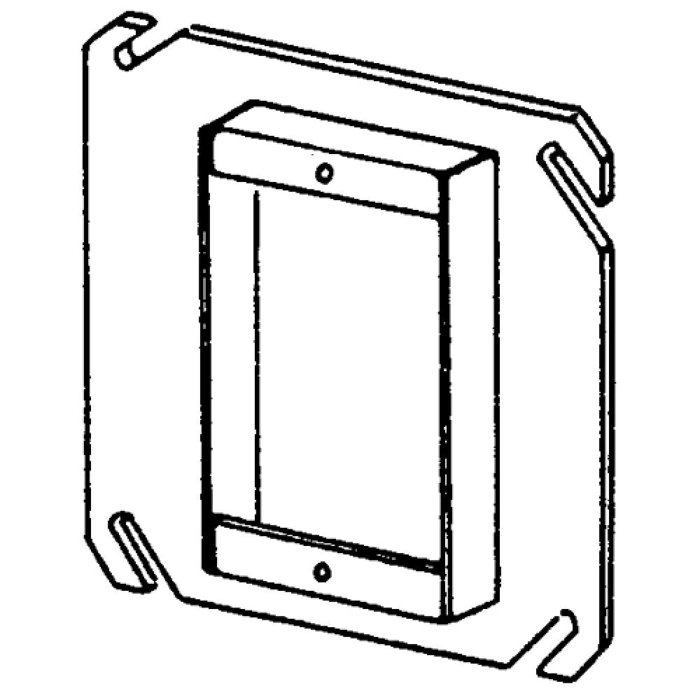 4 IN SQ CVR 1/2 IN RSD SGL DVC