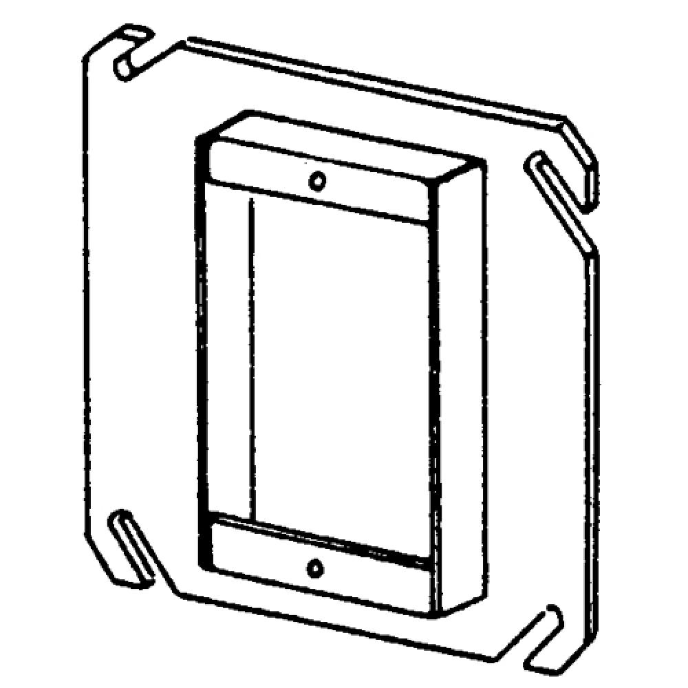 4 IN SQ CVR 3/4 IN RSD SGL DVC