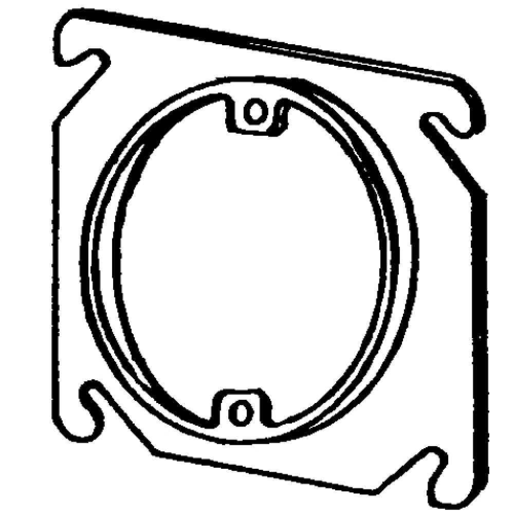 4 IN SQ 1/4 IN RSD SGL DVC CVR