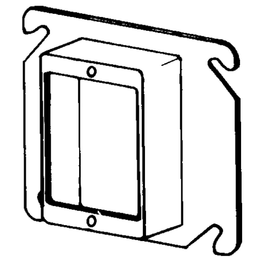 4 IN SQ 1-1/4 IN RSD SGL DVC