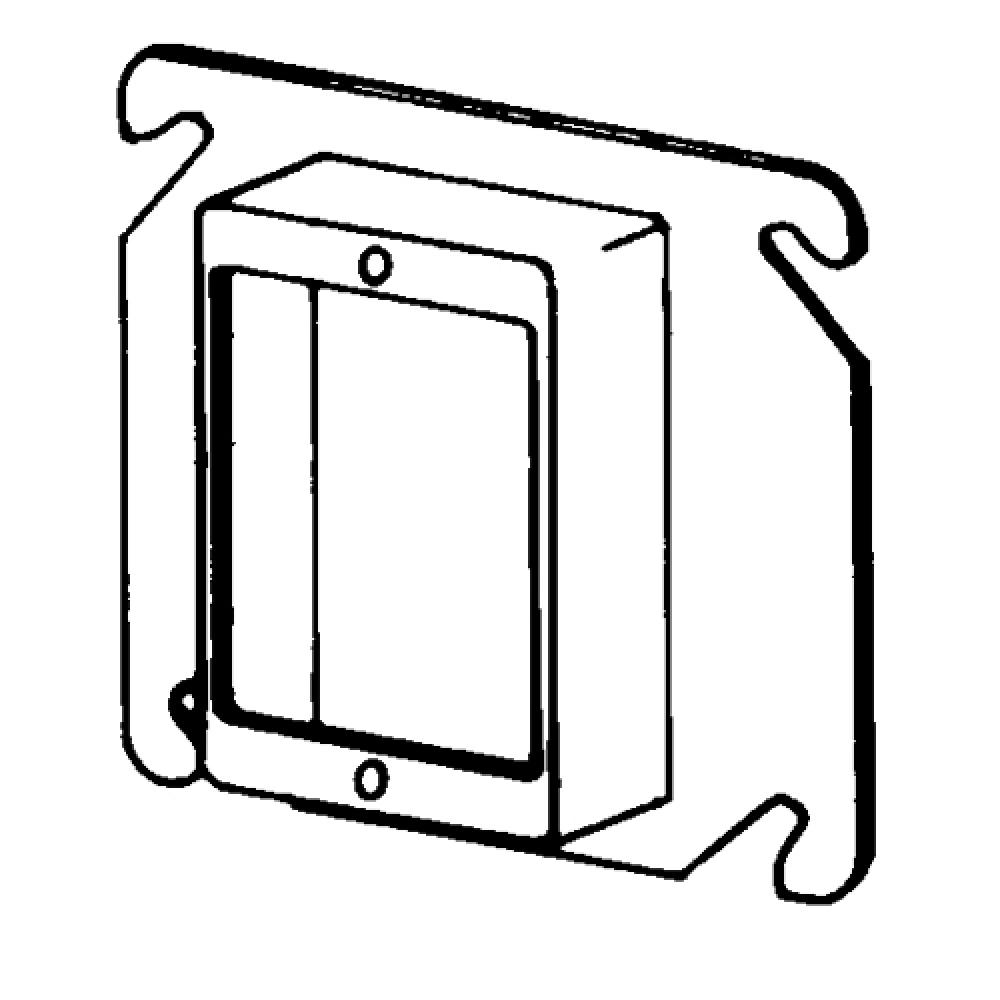 4 IN SQ 1 IN RSD SGL DVC