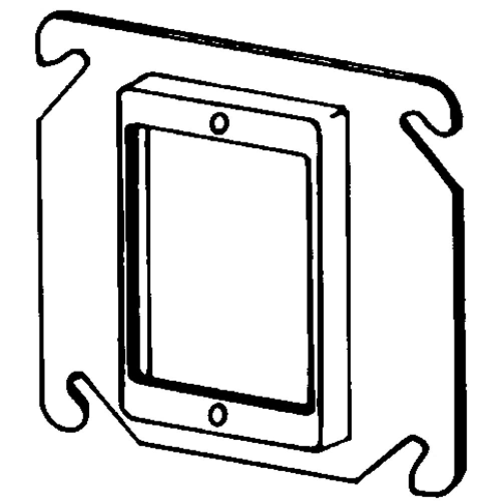 4 IN SQ 1/2 IN RSD SGL DVC