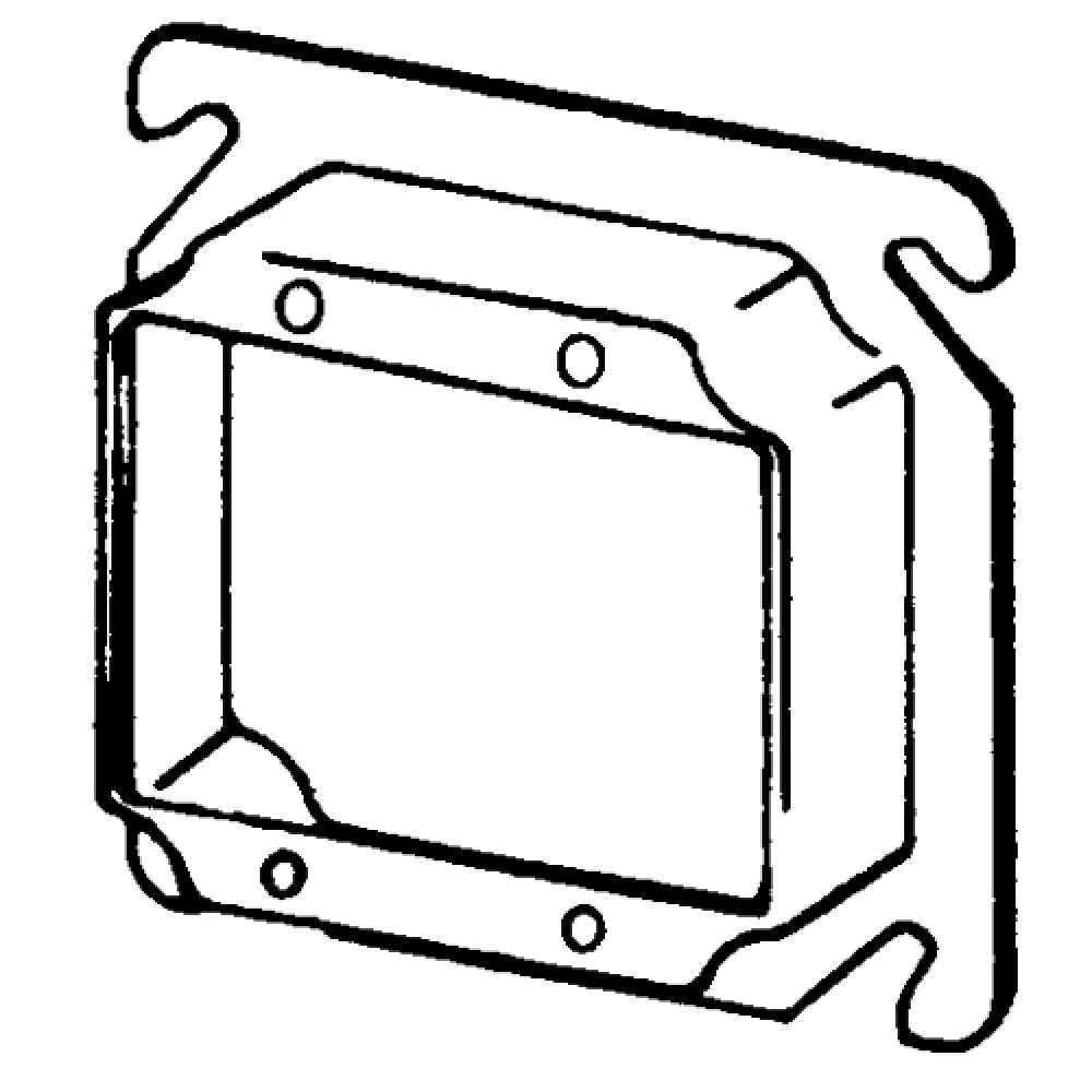 4 IN SQ CVR 3/4 IN RSD 2 DVC