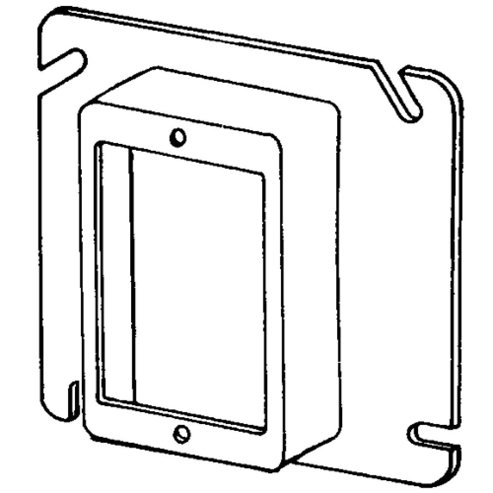 4-11/16 SQ CVR 3/4 IN RSD SGL