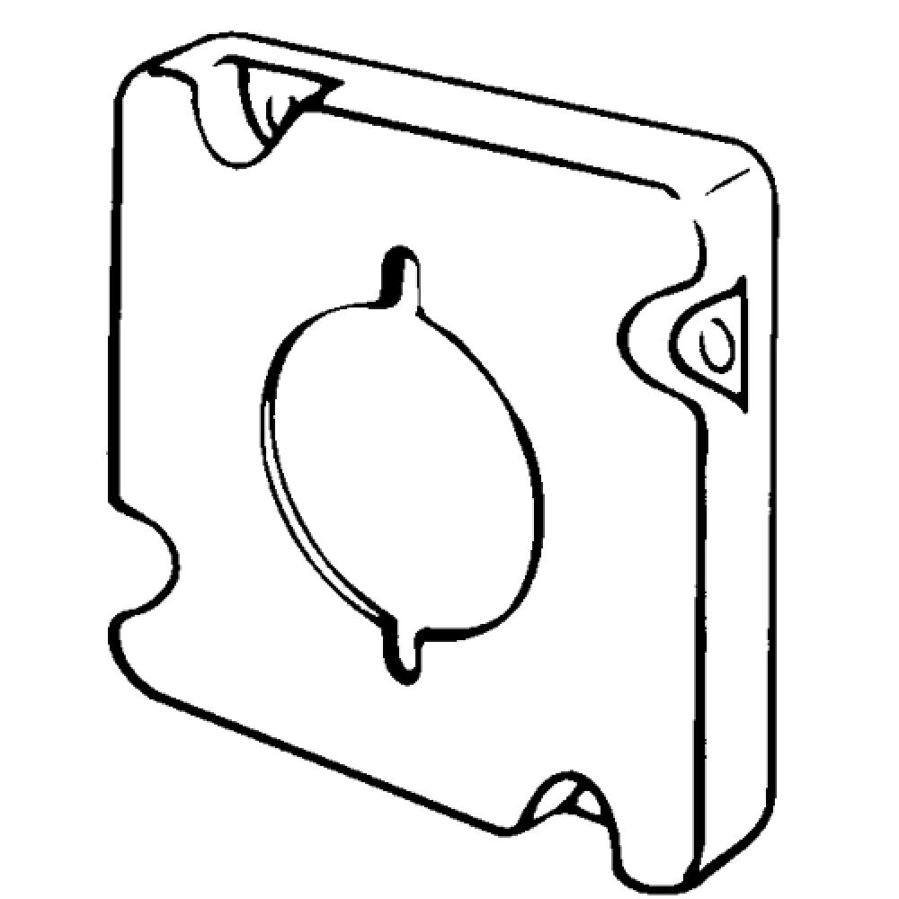 CVR SQ RCPT 1/2 IN RSD 2-5/32 IN OPNG