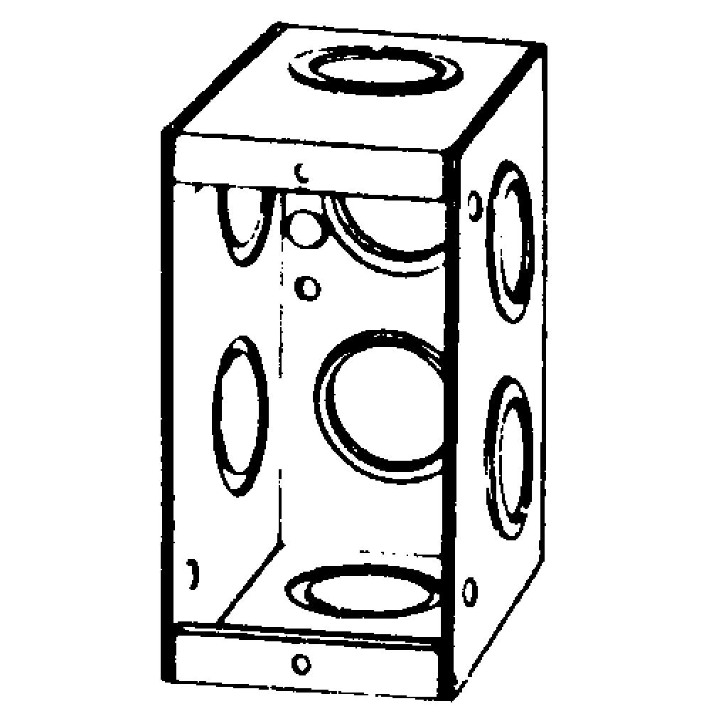 1-GANG MASONRY BOX 2-1/2 DEEP