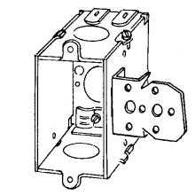 APPOZGCOMM 384DW-PL - BX SQ CRNR SW 3X2X2-1/2 NL BRCKT SET1/4