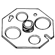 APPOZGCOMM OCP-3/8 - 4 IN OCT BACK PLATE W/STUD