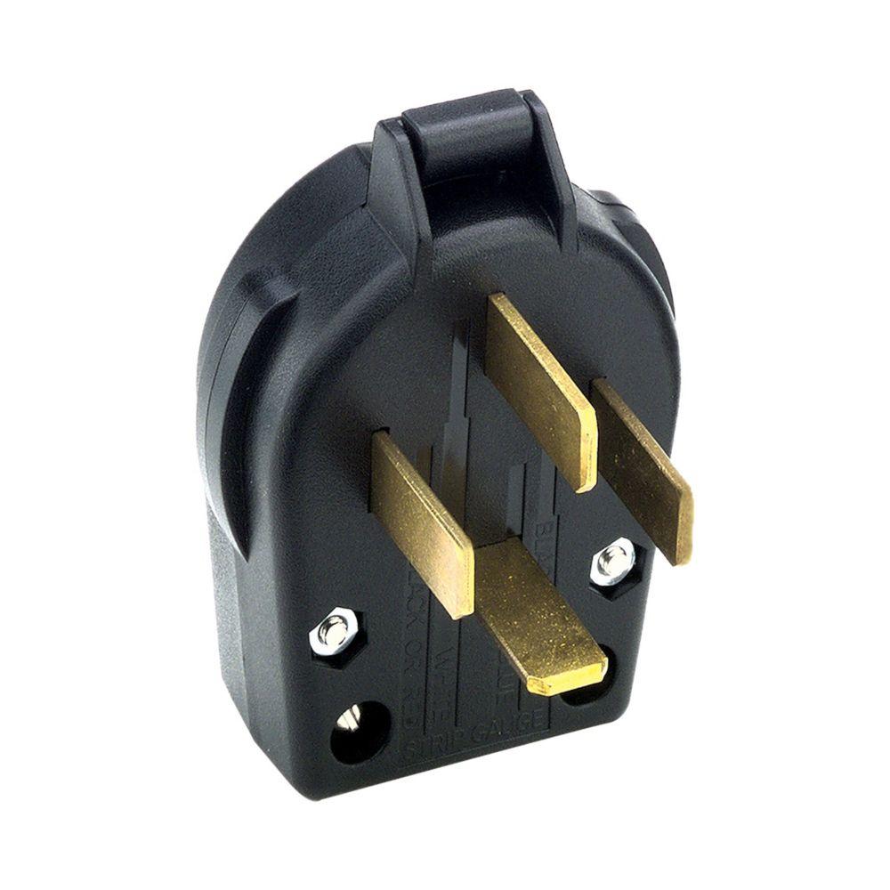 Plug Angle 60A 120/208V 3PH 4P4W PVC BK