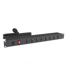 Hammond Manufacturing 1589H8F1BKRF - 20A RACK MOUNT, 8 REC ON FRONT