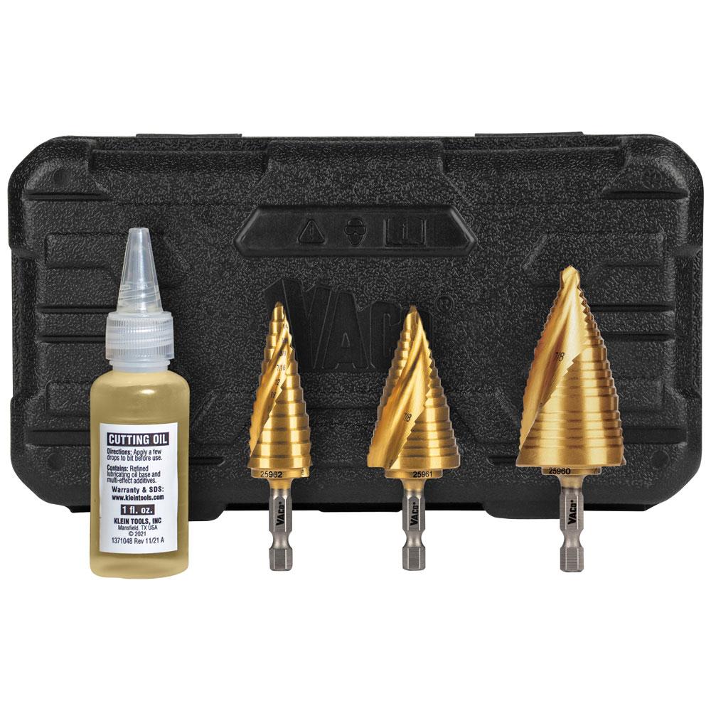 Electrician's Step Drill Bit Set