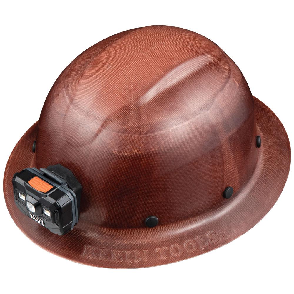 High Temp Hard Hat, Brim w/Headlamp