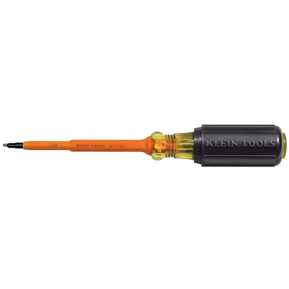 Screwdriver, Insul, #1 Square, 4" L