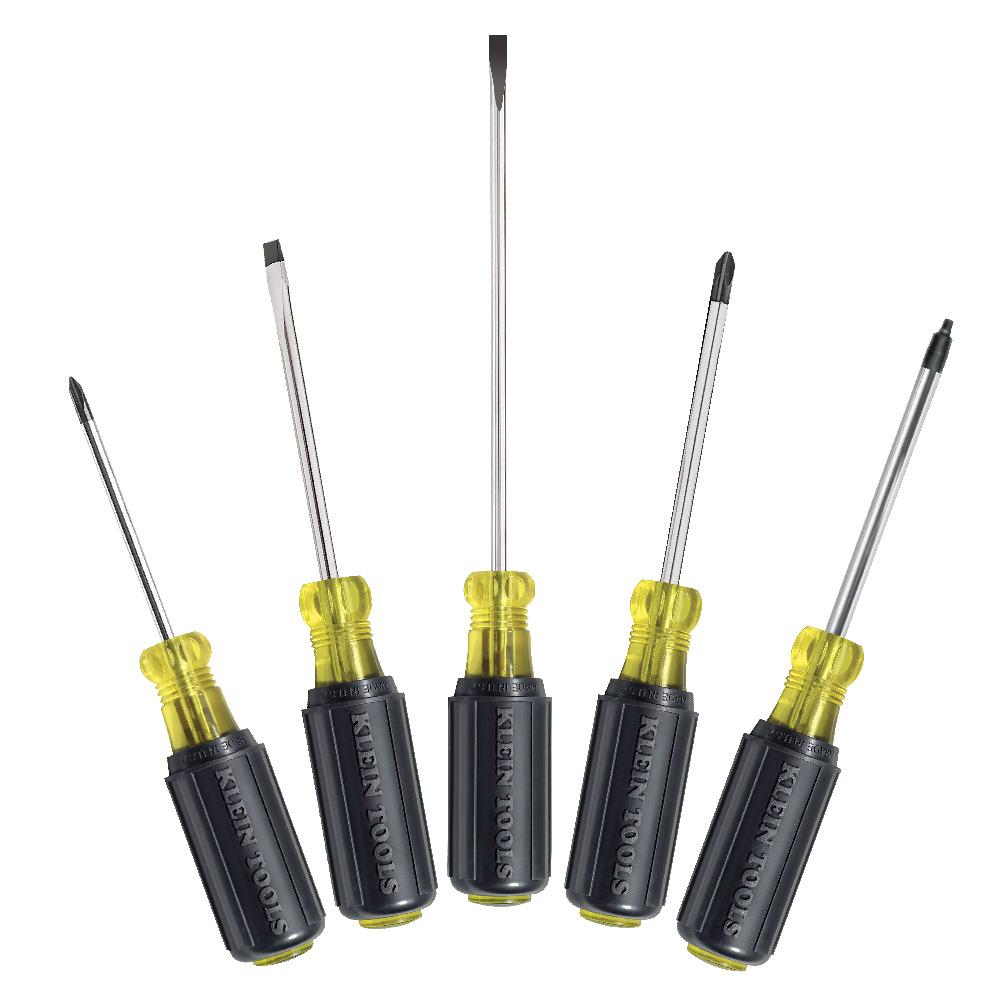 Screwdriver Set, SL, PH, Sq, 5 Pc