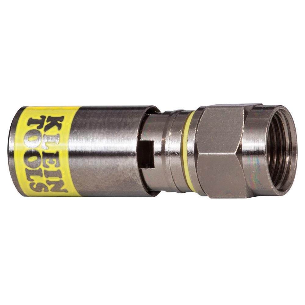 F Compression Connector RG6/6Q Pk10