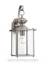 Generation Lighting 8458-965 - Jamestowne transitional 1-light large outdoor exterior wall lantern in antique brushed nickel silver