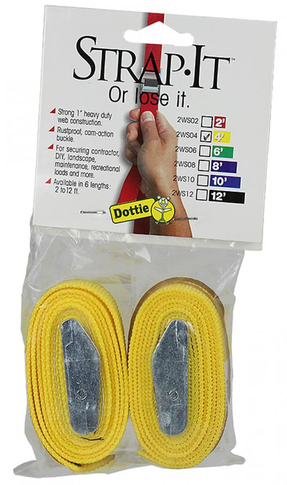 4' Nylon Web Straps - Yellow ( 2 Pk. )