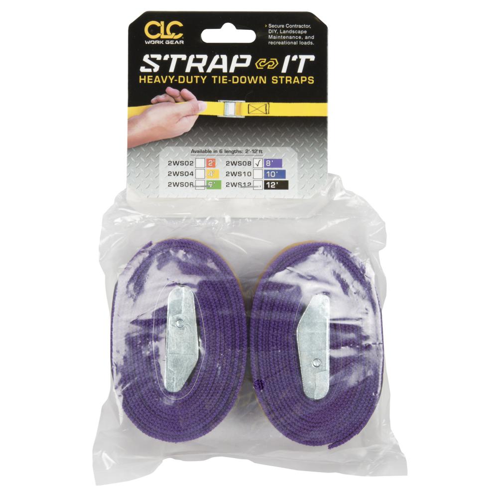 8' Nylon Web Straps - Purple ( 2 Pk. )