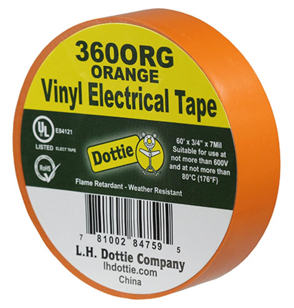 3/4" X 60' X 7 Mil. Electrical Tape (Ora