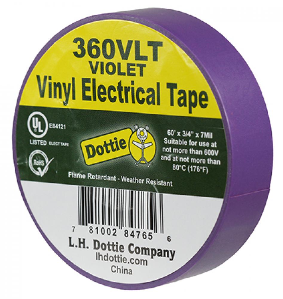 3/4" x 60' x 7 Mil. Elec Tape - Violet